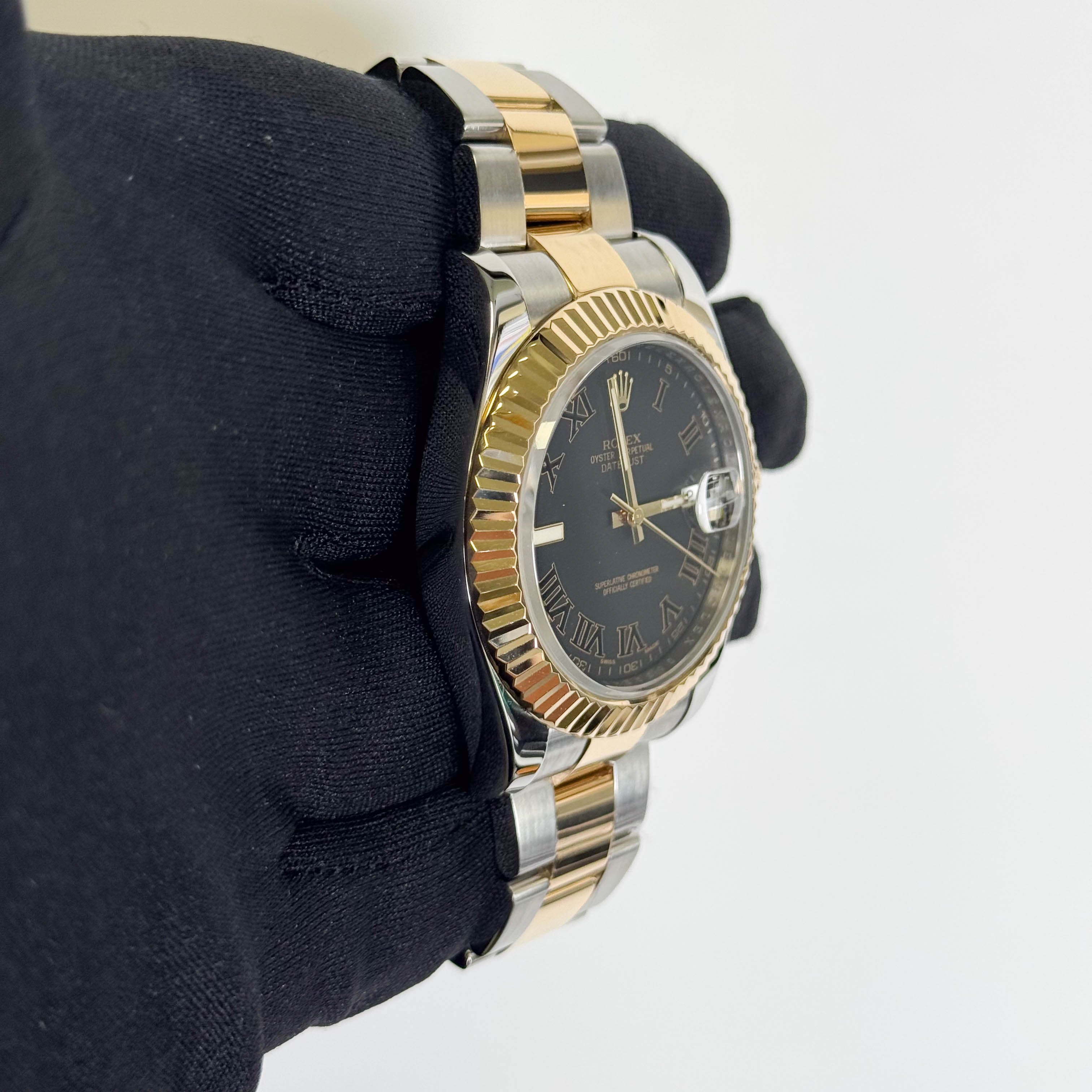 Rolex Datejust 41mm Black Dial Watch Ref# 116333 - Happy Jewelers Fine Jewelry Lifetime Warranty