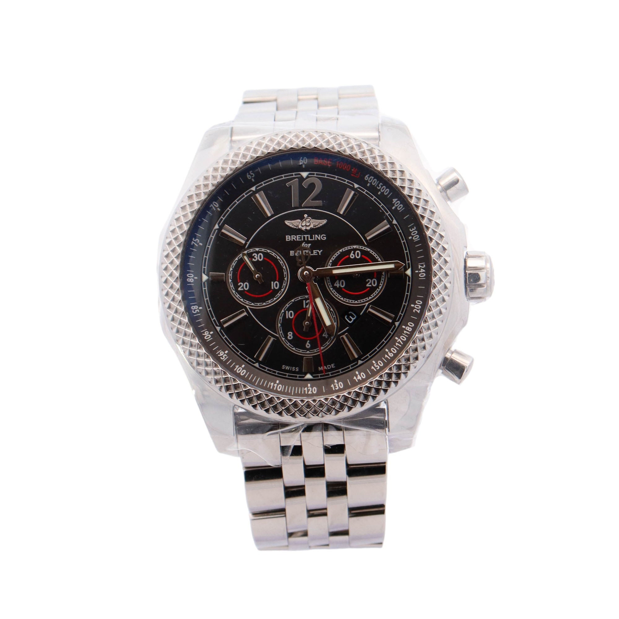 Breitling Bentley Stainless Steel 48mm Black Roman & Stick Dial Watch Reference# A25362 - Happy Jewelers Fine Jewelry Lifetime Warranty