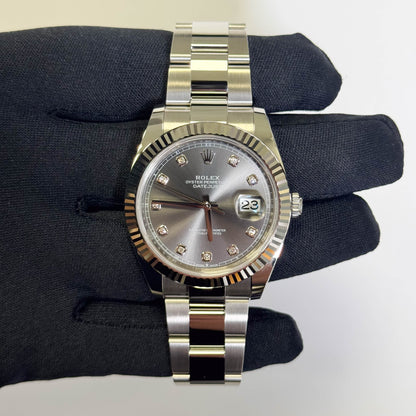 Rolex Datejust 41mm Rhodium Dial Watch Ref# 126334 - Happy Jewelers Fine Jewelry Lifetime Warranty