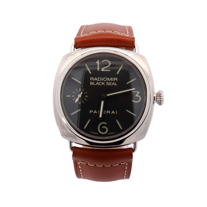 Panerai Radiomir Black Seal Stainless Steel 45mm Black Stick and Arabic Dial Watch Reference #: PAM00183 - Happy Jewelers Fine Jewelry Lifetime Warranty