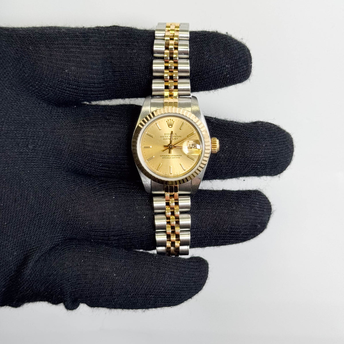 Rolex Datejust 26mm Champagne Dial Watch Ref# 69173