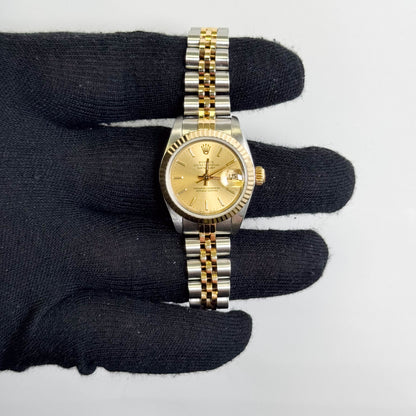 Rolex Datejust 26mm Champagne Dial Watch Ref# 69173