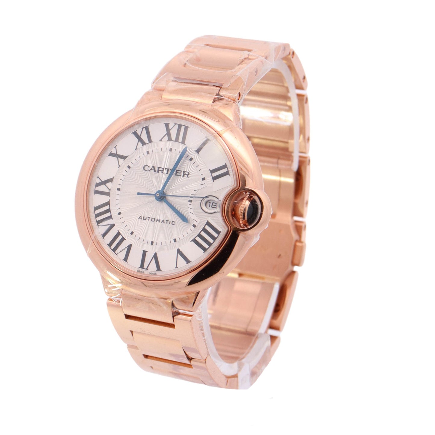 Cartier Ballon Blue Rose Gold 40mm White Roman Dial Watch Reference# WGBB0039 - Happy Jewelers Fine Jewelry Lifetime Warranty
