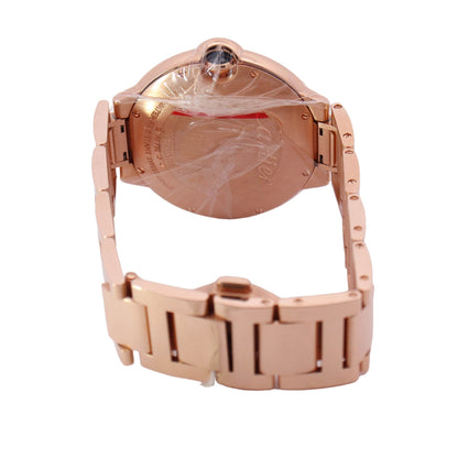 Cartier Ballon Blue Rose Gold 40mm White Roman Dial Watch Reference# WGBB0039 - Happy Jewelers Fine Jewelry Lifetime Warranty
