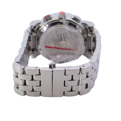 Michele Sport Sail Chronograph Stainless Steel 38mm White Chronograph Dial Watch Reference# MW01C00D9001 - Happy Jewelers Fine Jewelry Lifetime Warranty