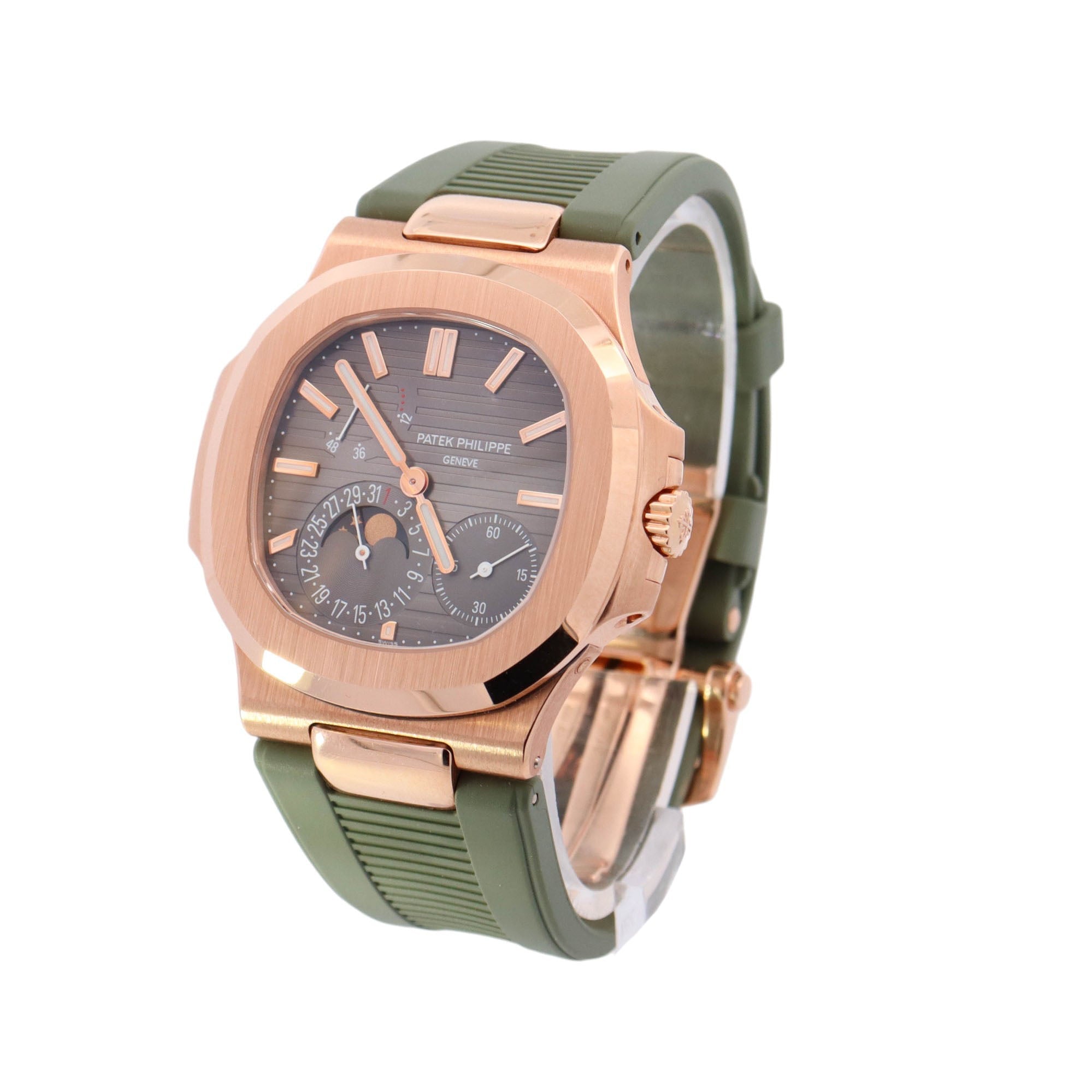 Patek Philippe Rose Gold 40.8mm Grey Stick Dial Watch Reference# 5712R/-001 - Happy Jewelers Fine Jewelry Lifetime Warranty