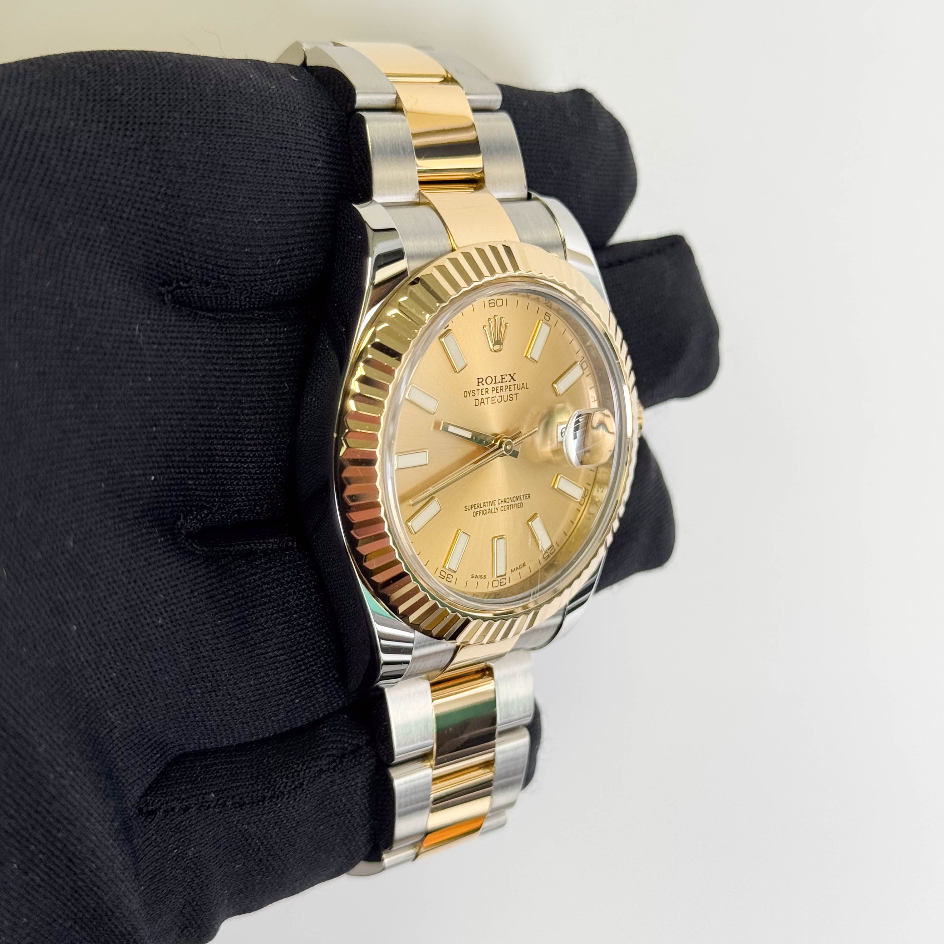 Rolex Datejust 41mm Champagne Dial Watch Ref# 116333 - Happy Jewelers Fine Jewelry Lifetime Warranty