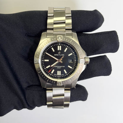 Breitling Colt 44mm Black Dial Watch Ref# A17388