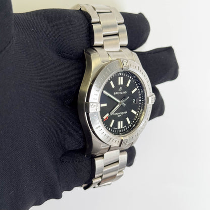 Breitling Colt 44mm Black Dial Watch Ref# A17388