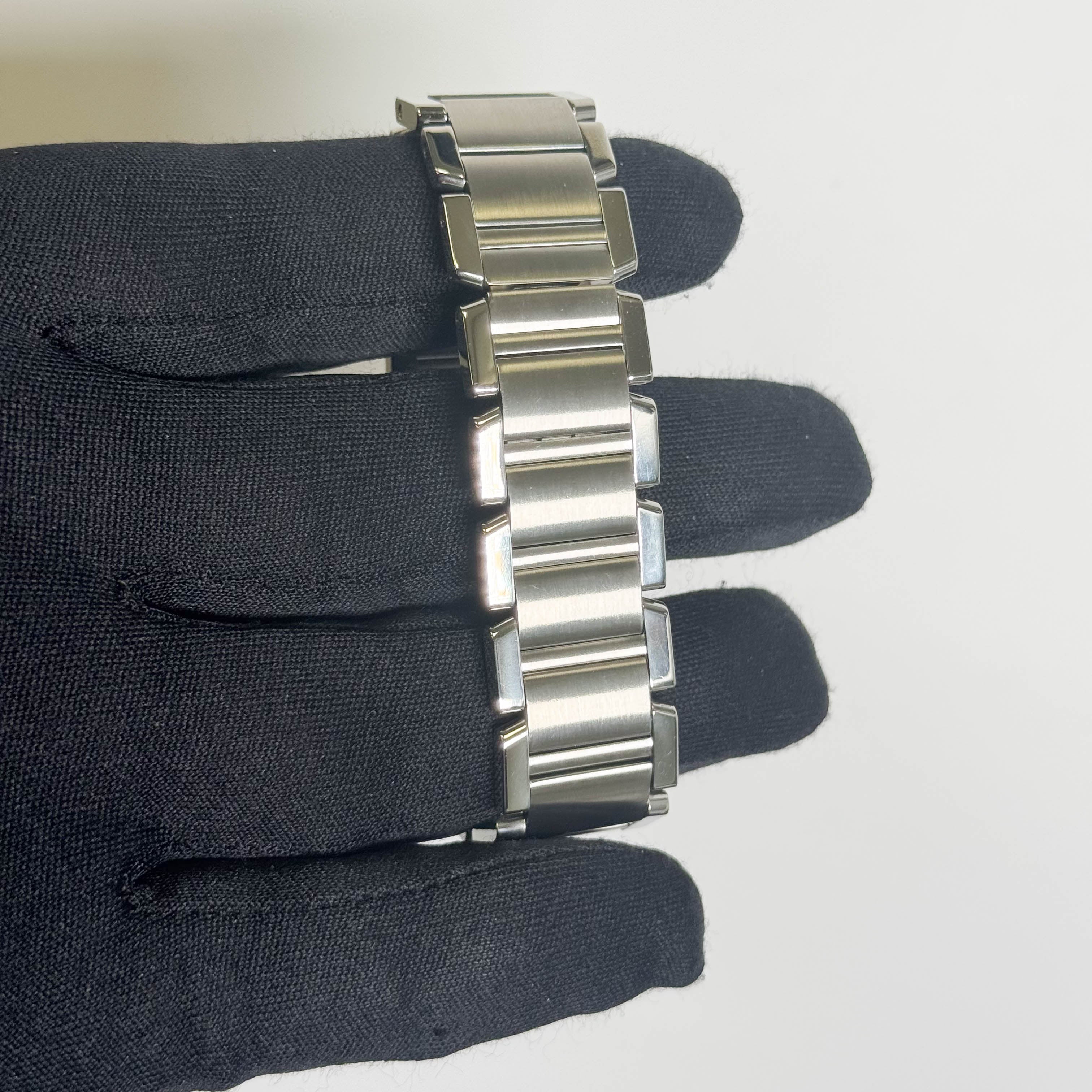 Cartier Tank Française Stainless Steel 28mm White Dial Watch Ref# W51002Q3 - Happy Jewelers Fine Jewelry Lifetime Warranty
