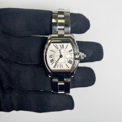 Cartier Roadster Stainless Steel 31mm Silver Dial Watch Ref# W62016V3 - Happy Jewelers Fine Jewelry Lifetime Warranty