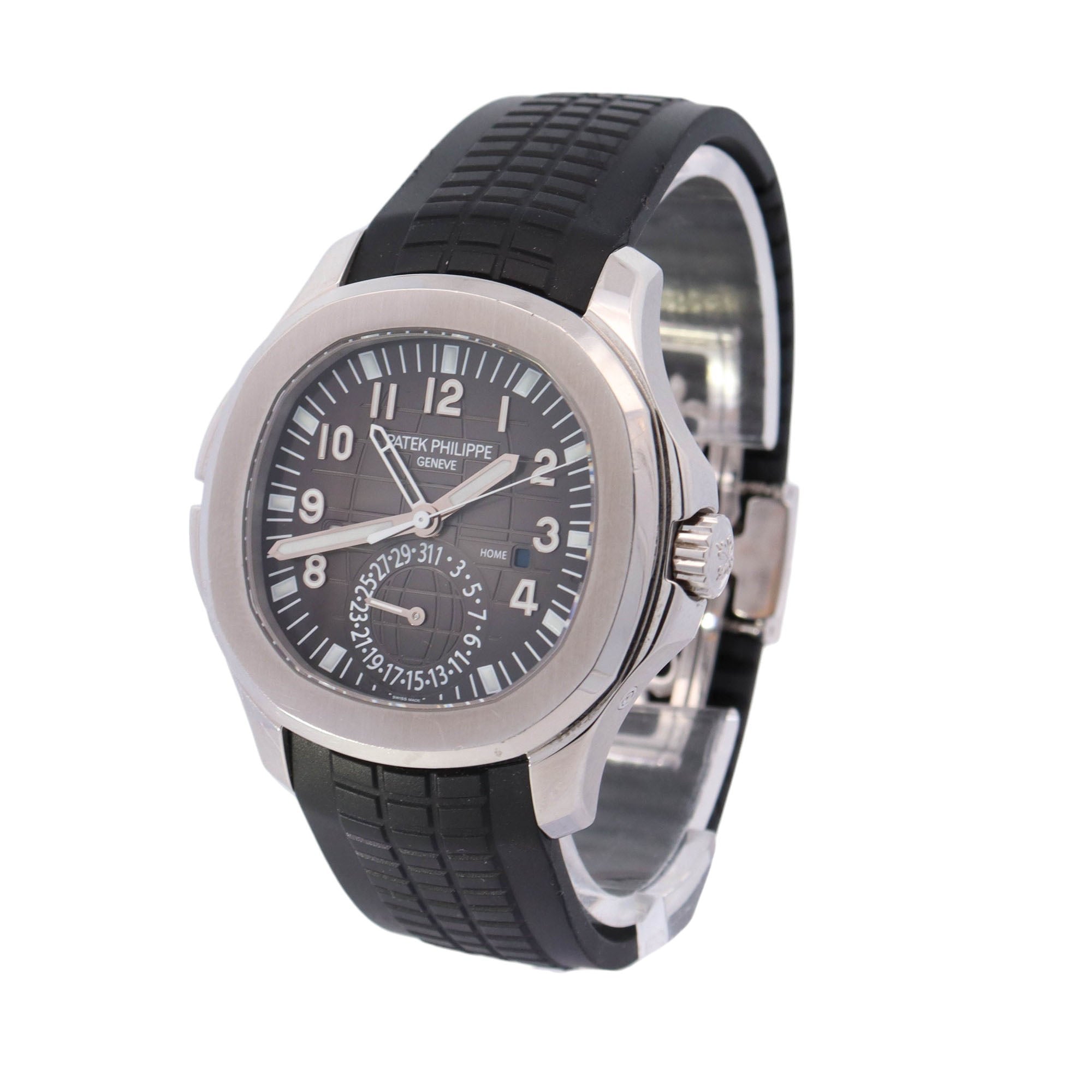 Patek Philippe Aquanaut Stainless Steel 40mm Black Arabic Dial Watch Ref# 5464A-001 - Happy Jewelers Fine Jewelry Lifetime Warranty