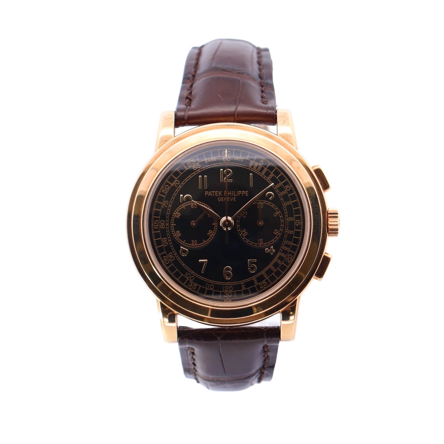 Patek Philippe Chronograph Yellow Gold 42mm Chocolate Brown Chronograph Dial Watch Reference# 5070J-001 - Happy Jewelers Fine Jewelry Lifetime Warranty
