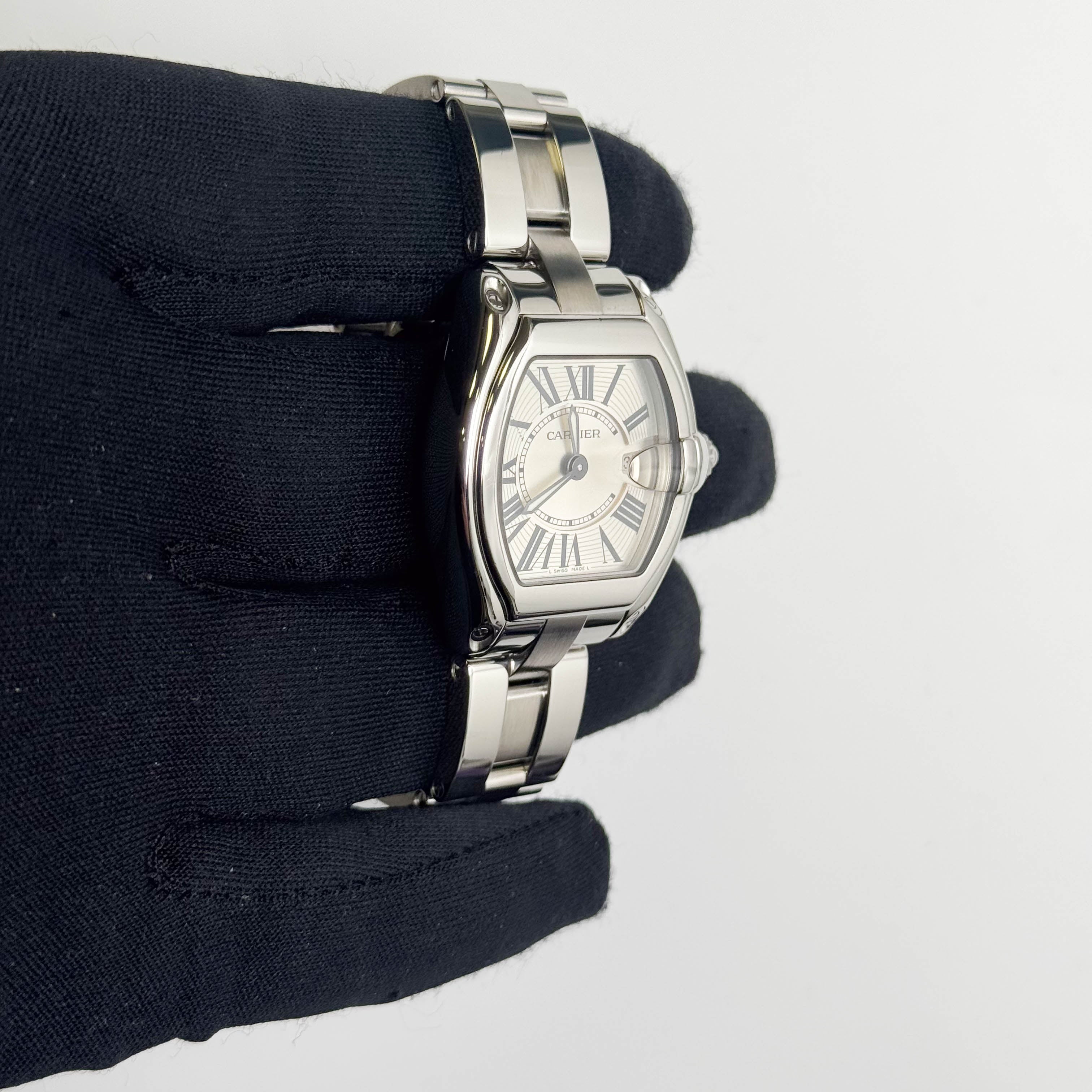 Cartier Roadster Stainless Steel 31mm Silver Dial Watch Ref# W62016V3