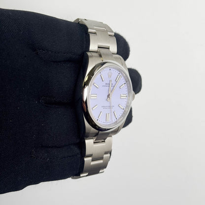 Rolex Oyster Perpetual 41mm Lilac Dial Watch Ref# 134300 - Happy Jewelers Fine Jewelry Lifetime Warranty