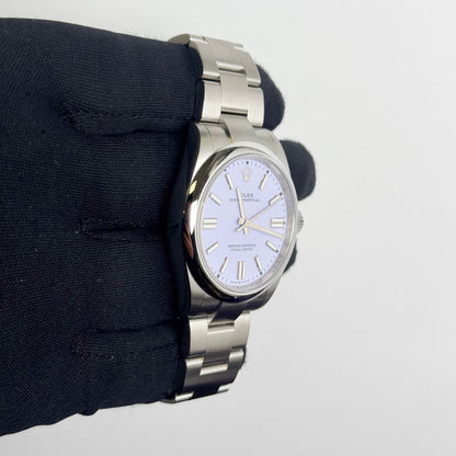 Rolex Oyster Perpetual 41mm Lilac Dial Watch Ref# 134300 - Happy Jewelers Fine Jewelry Lifetime Warranty