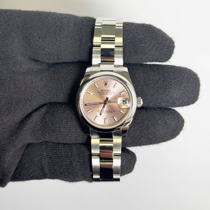 Rolex Datejust 31mm Pink Dial Watch Ref# 278240