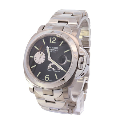 Panerai Luminor Power Reserve Stainless Steel & Titanium 44mm Black Arabic & Stick Dial Watch Reference #: PAM00171 - Happy Jewelers Fine Jewelry Lifetime Warranty