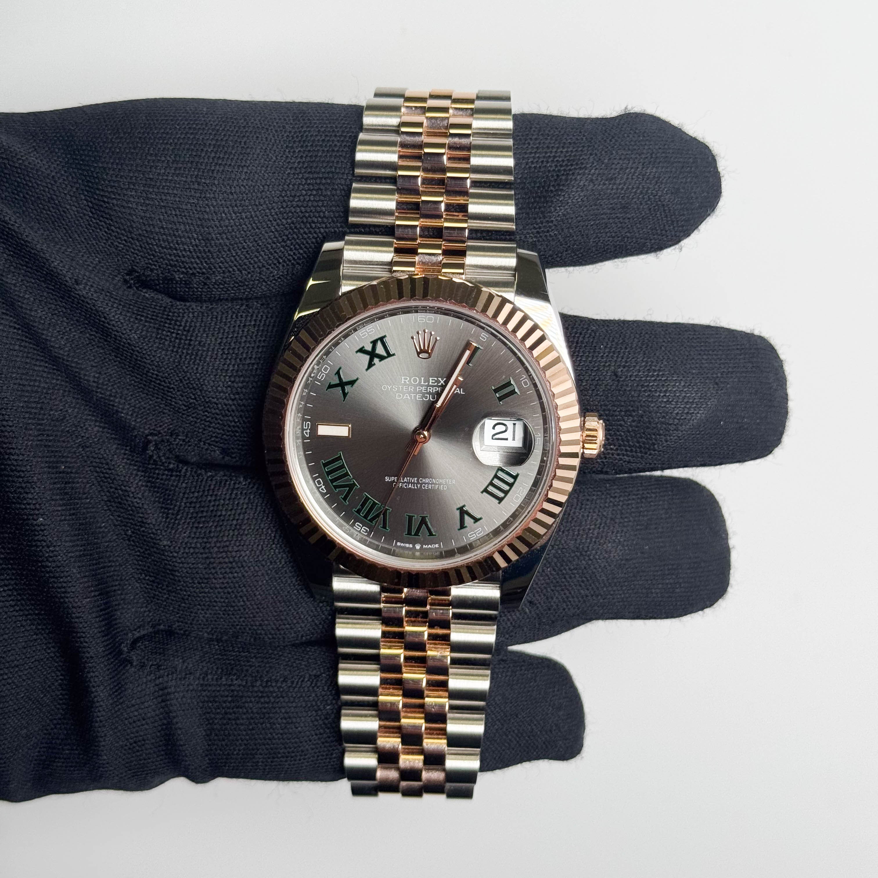 Rolex Datejust 41mm Wimbledon Dial Watch Ref# 126331 - Happy Jewelers Fine Jewelry Lifetime Warranty