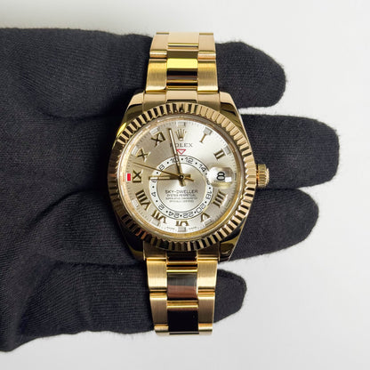 Rolex Sky-Dweller 42mm Silver Dial Watch Ref# 326938