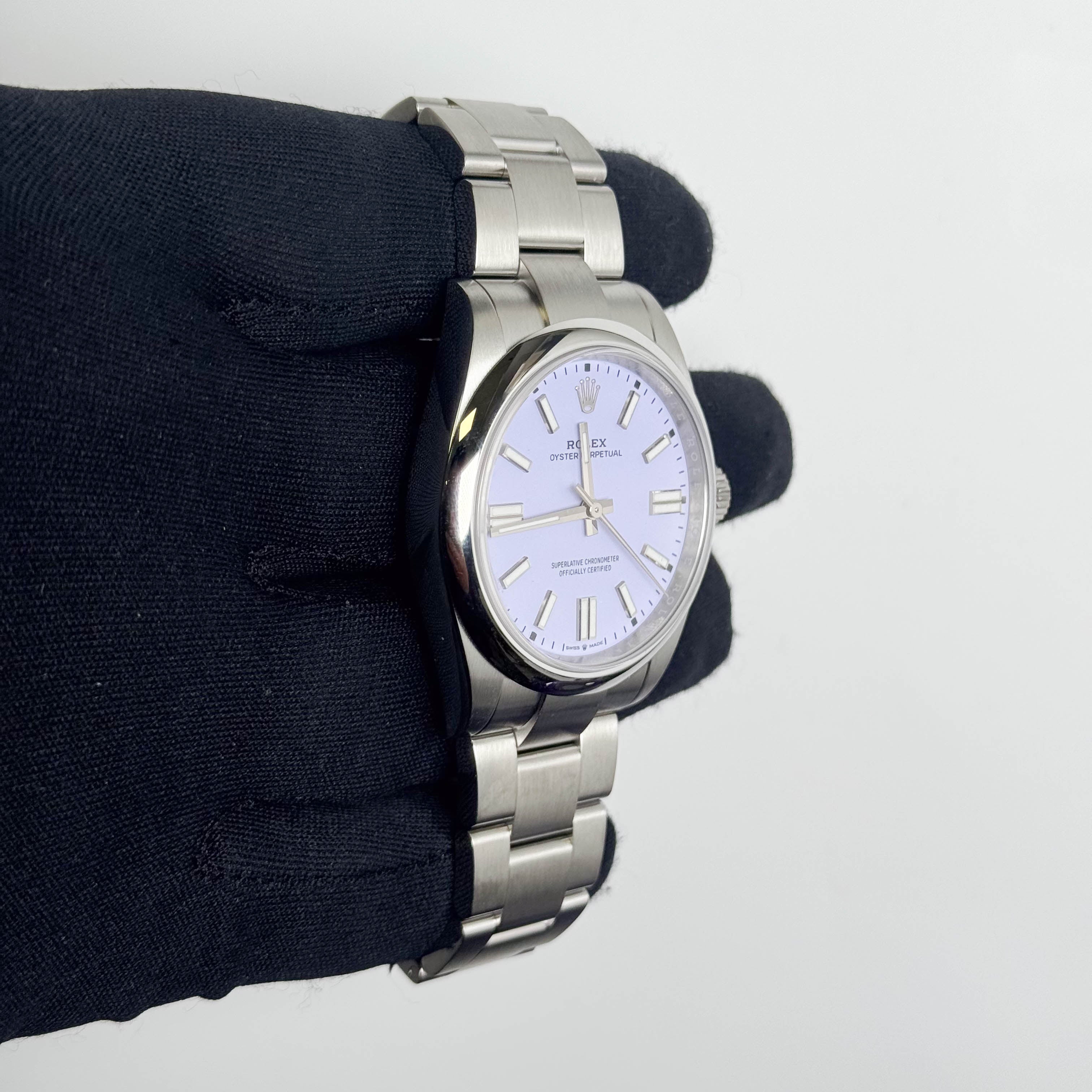 Rolex Oyster Perpetual 41mm Lilac Dial Watch Ref# 134300