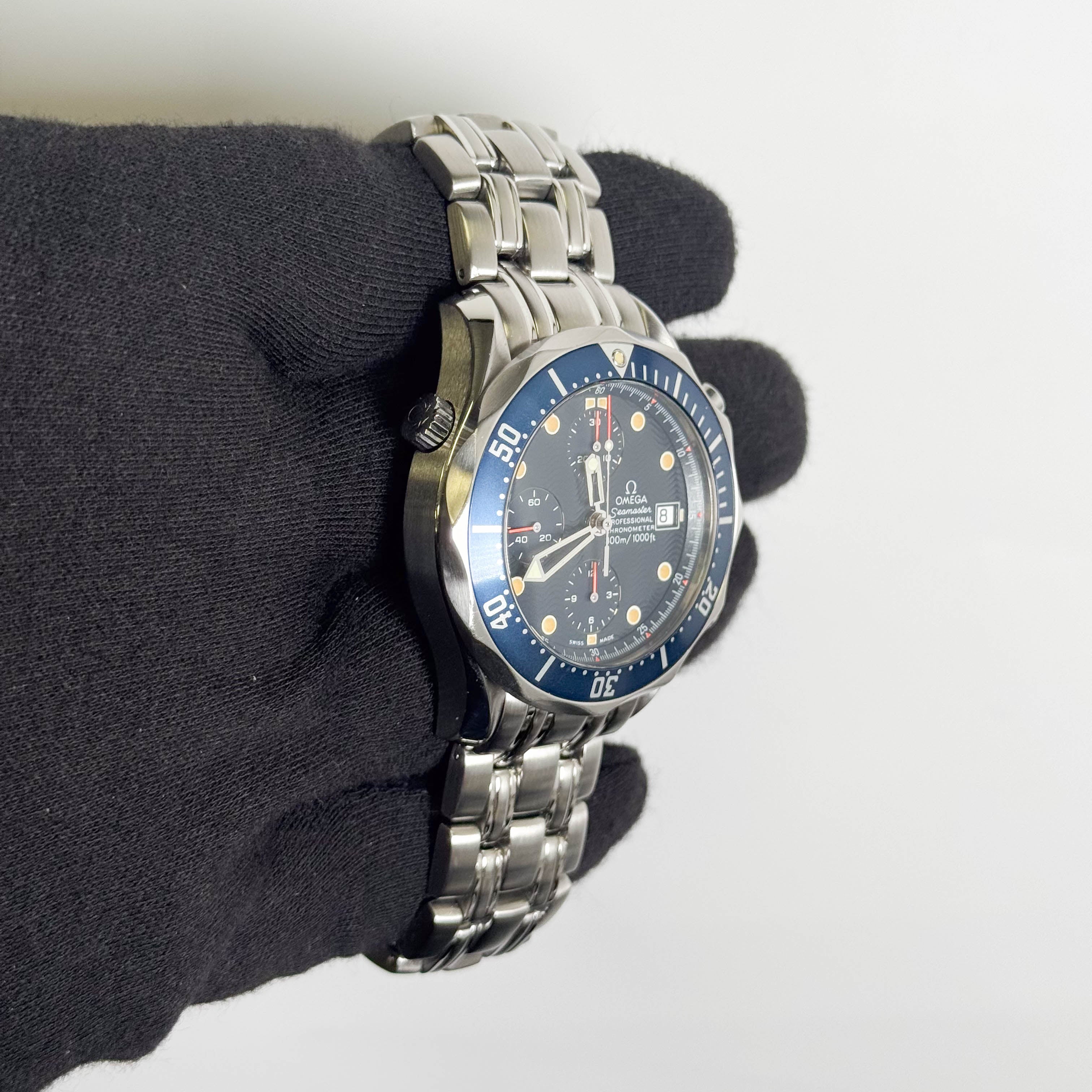 Omega Seamaster 41.5mm Blue Dial Watch Ref# 2599.80.00