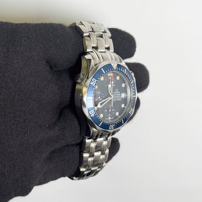 Omega Seamaster 41.5mm Blue Dial Watch Ref# 2599.80.00