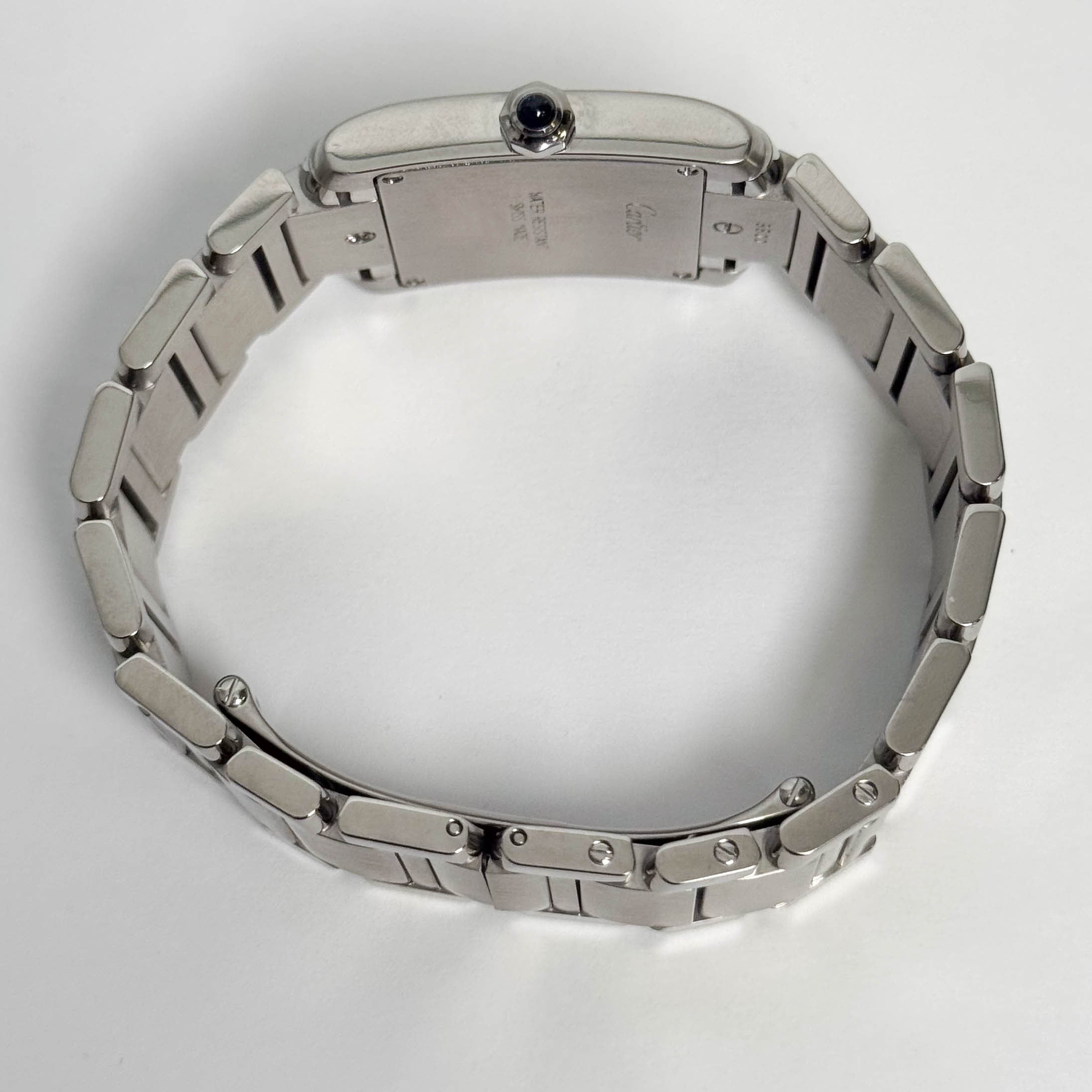 Cartier Tank Stainless Steel 25mm White Roman Dial Watch Ref# W51003Q3