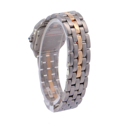 Cartier Panthere Two-Tone Stainless Steel & Yellow Gold 27mm White Roman Dial Watch Reference #: 1100 - Happy Jewelers Fine Jewelry Lifetime Warranty