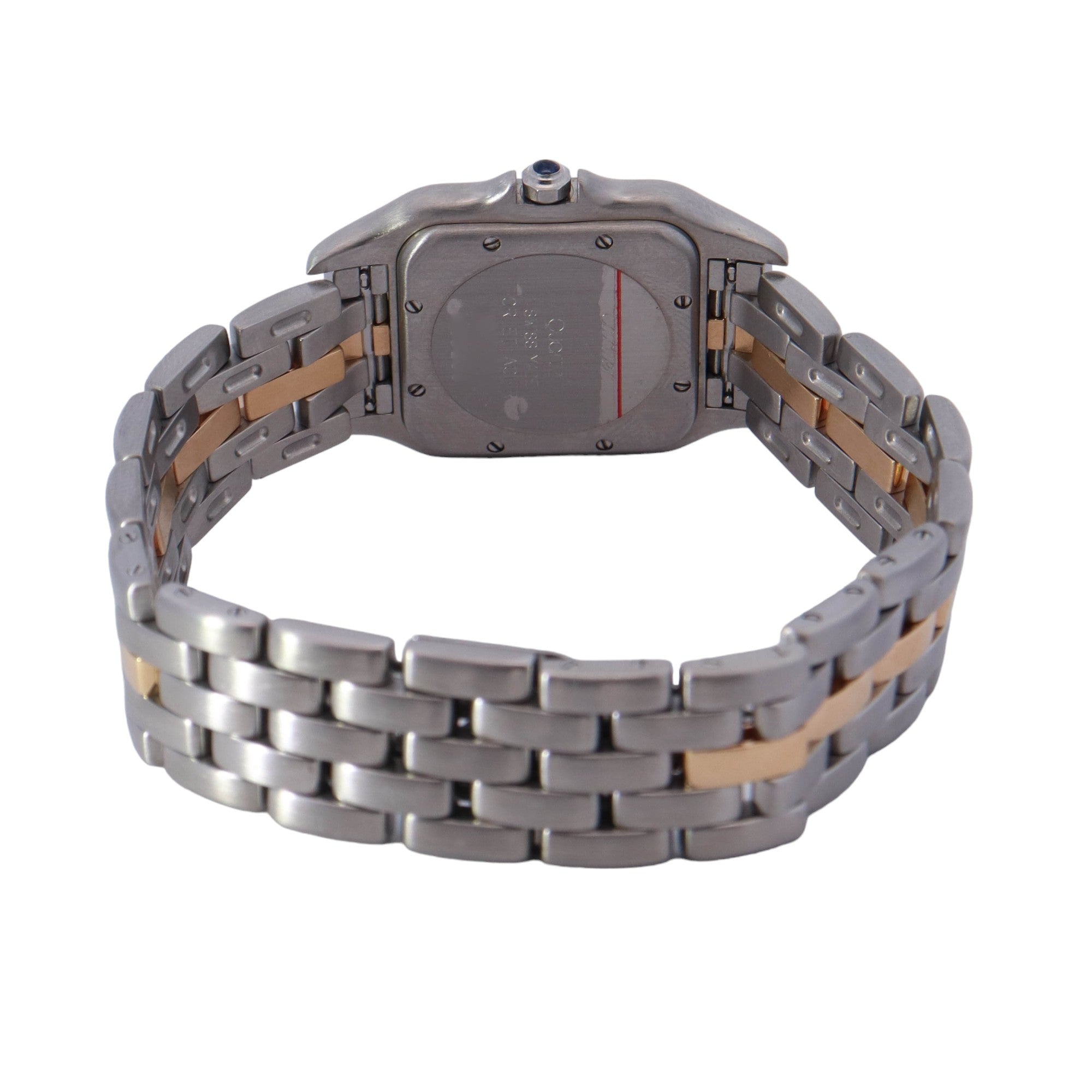 Cartier Panthere Two-Tone Stainless Steel & Yellow Gold 27mm White Roman Dial Watch Reference #: 1100 - Happy Jewelers Fine Jewelry Lifetime Warranty