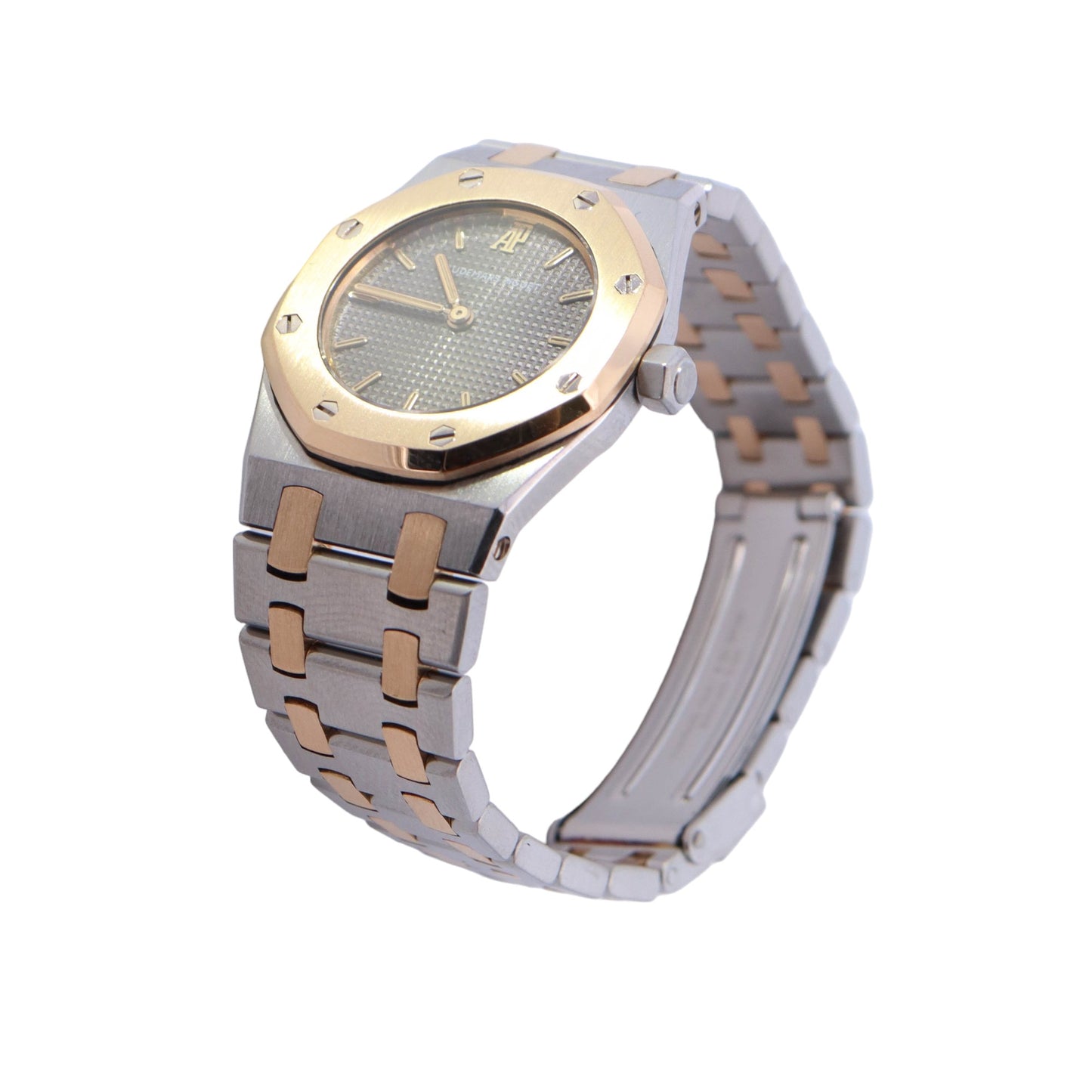 Audemars Piguet Lady Royal Oak Two-Tone Stainless Steel & Yellow Gold 33mm Grey Stick Dial Watch Ref# 56303SA - Happy Jewelers Fine Jewelry Lifetime Warranty