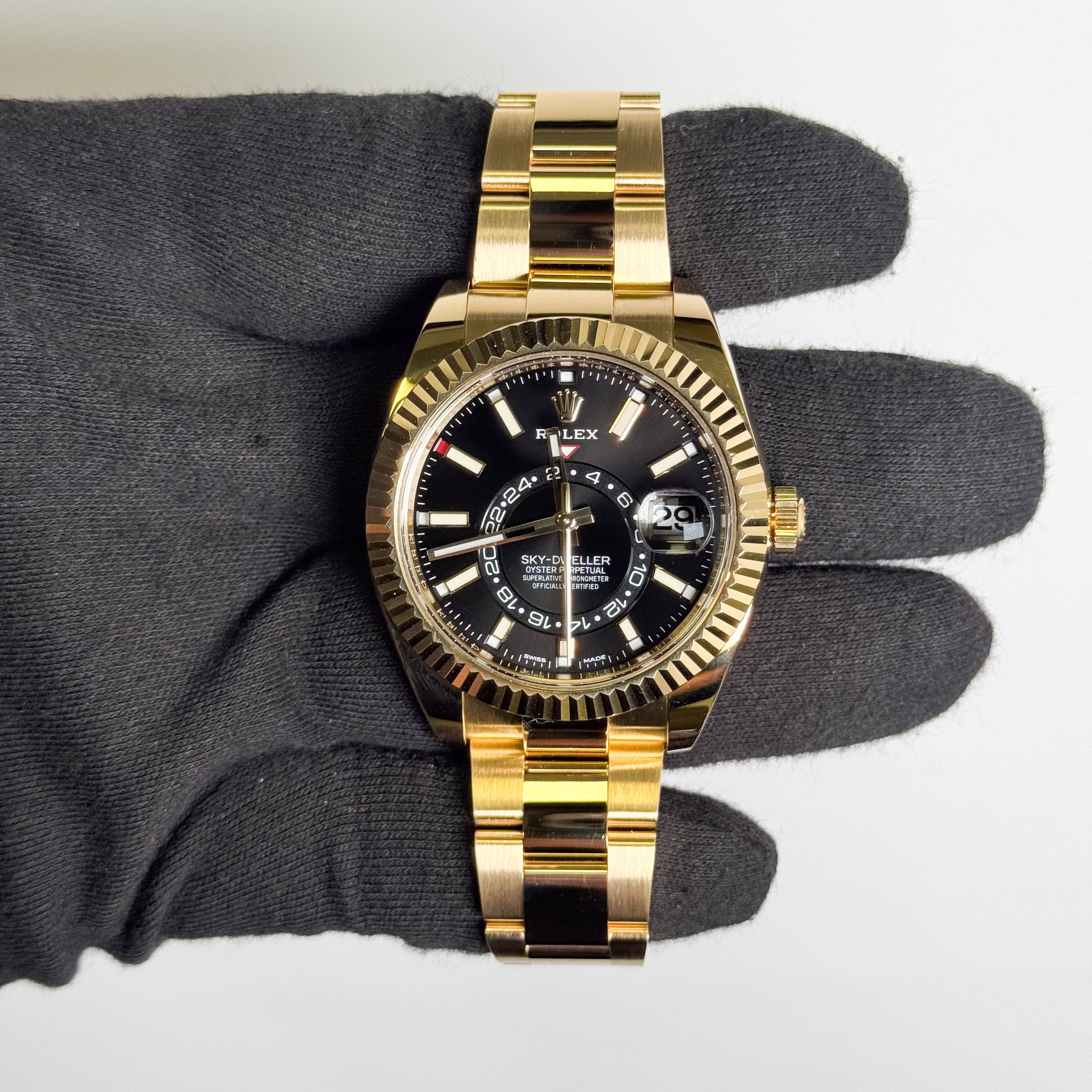 Rolex Sky-Dweller 42mm Black Dial Watch Ref# 326938 – Happy Jewelers