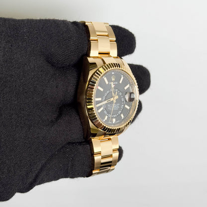 Rolex Sky-Dweller 42mm Black Dial Watch Ref# 326938