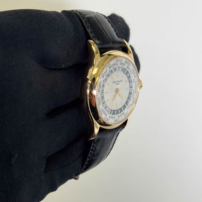 Patek Philippe World Time 37mm White Dial Watch Ref# 5110J-001