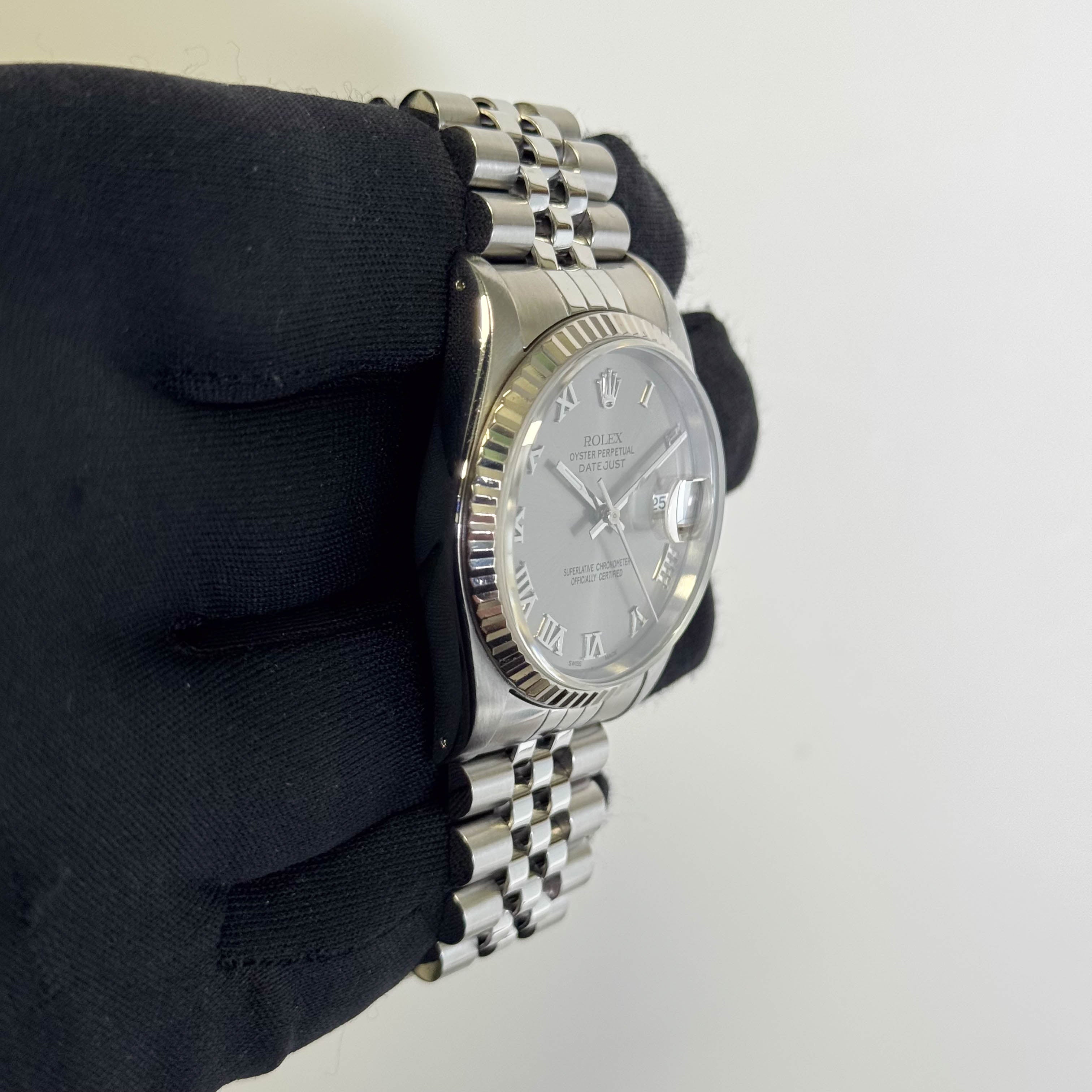 Rolex Datejust 36mm Silver Dial Watch Ref# 16234