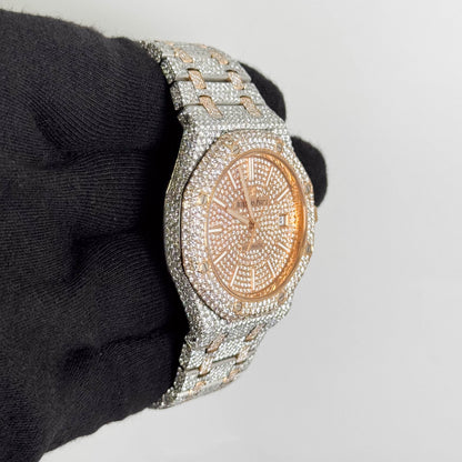 Audemars Piguet Royal Oak 41mm Iced Out Dial Watch Ref# 15400SR