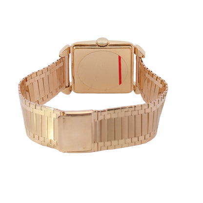 Girard Perregaux Antimagnetic Square Yellow Gold White Arabic and Dot Dial Watch - Happy Jewelers Fine Jewelry Lifetime Warranty