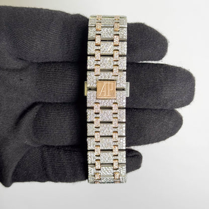 Audemars Piguet Royal Oak 41mm Iced Out Dial Watch Ref# 15400SR