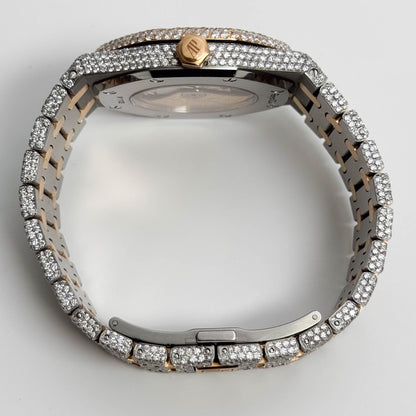Audemars Piguet Royal Oak 41mm Iced Out Dial Watch Ref# 15400SR