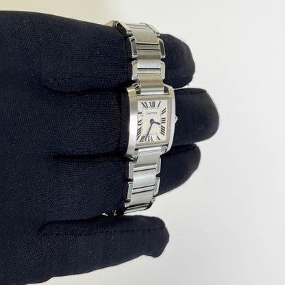 Cartier Tank Stainless Steel 20mm Ivory Dial Watch Ref# W51008Q3 - Happy Jewelers Fine Jewelry Lifetime Warranty