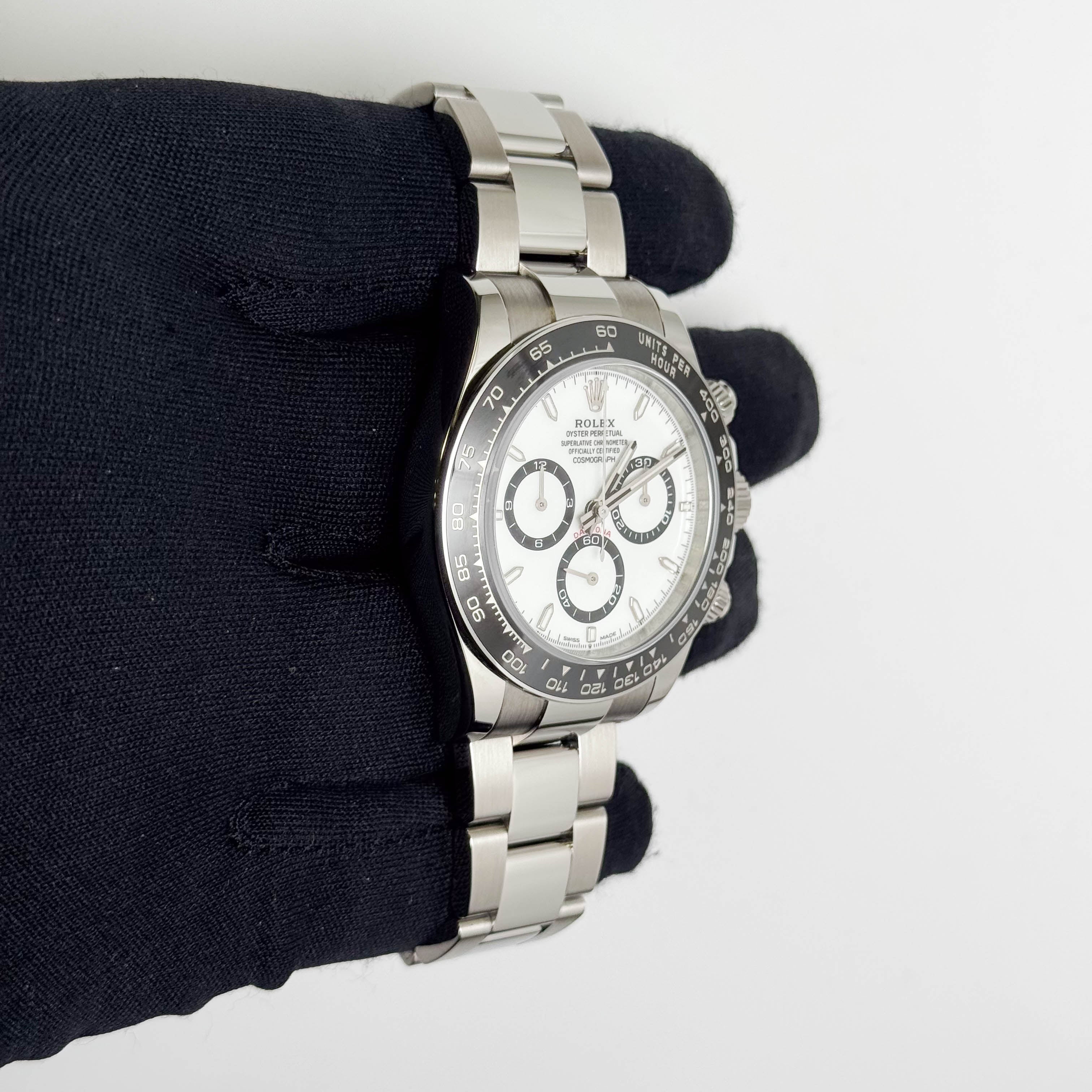 Rolex Daytona 40mm White Dial Watch Ref# 126500LN