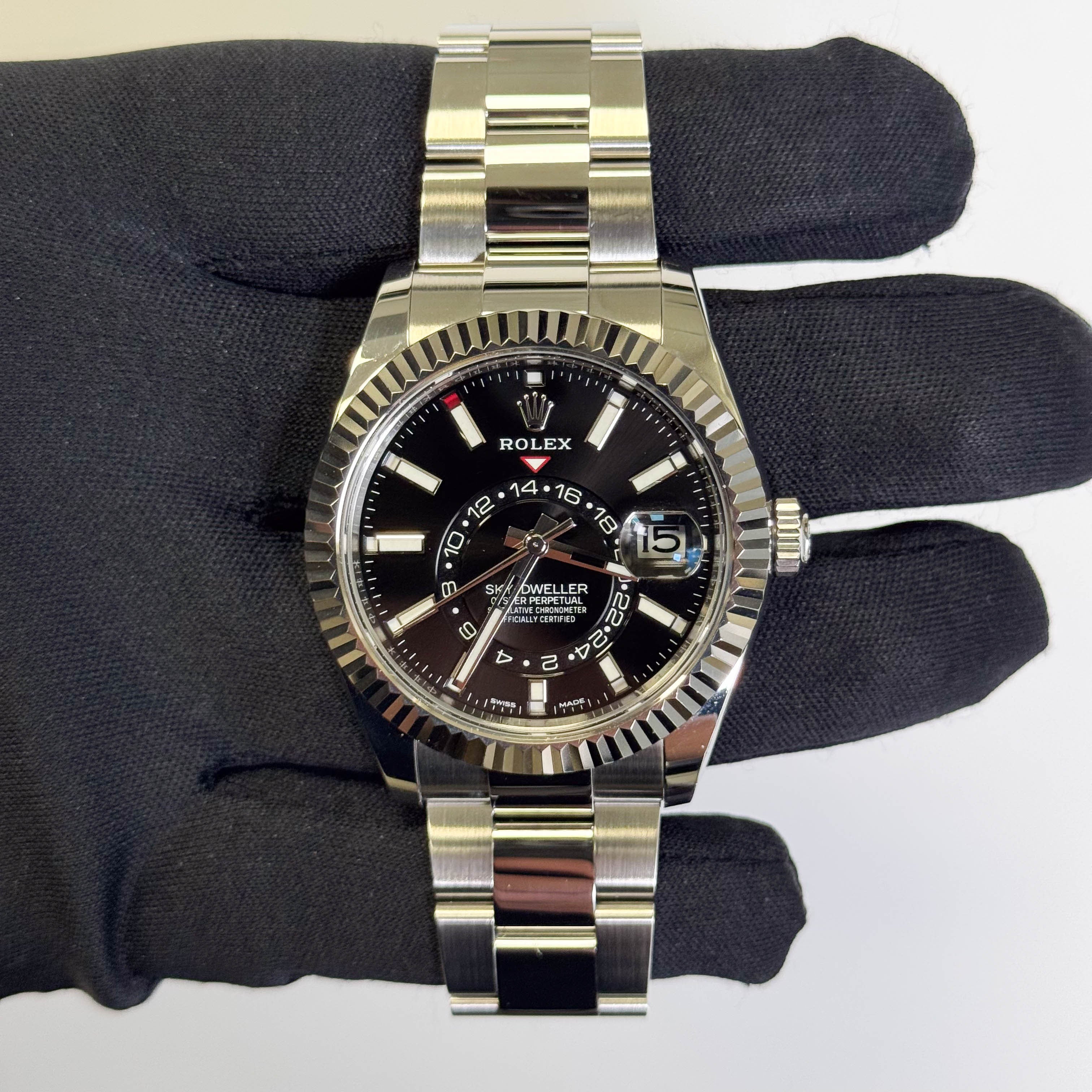 Rolex Sky-Dweller 42 mm Black Dial Watch Ref# 326934 - Happy Jewelers Fine Jewelry Lifetime Warranty