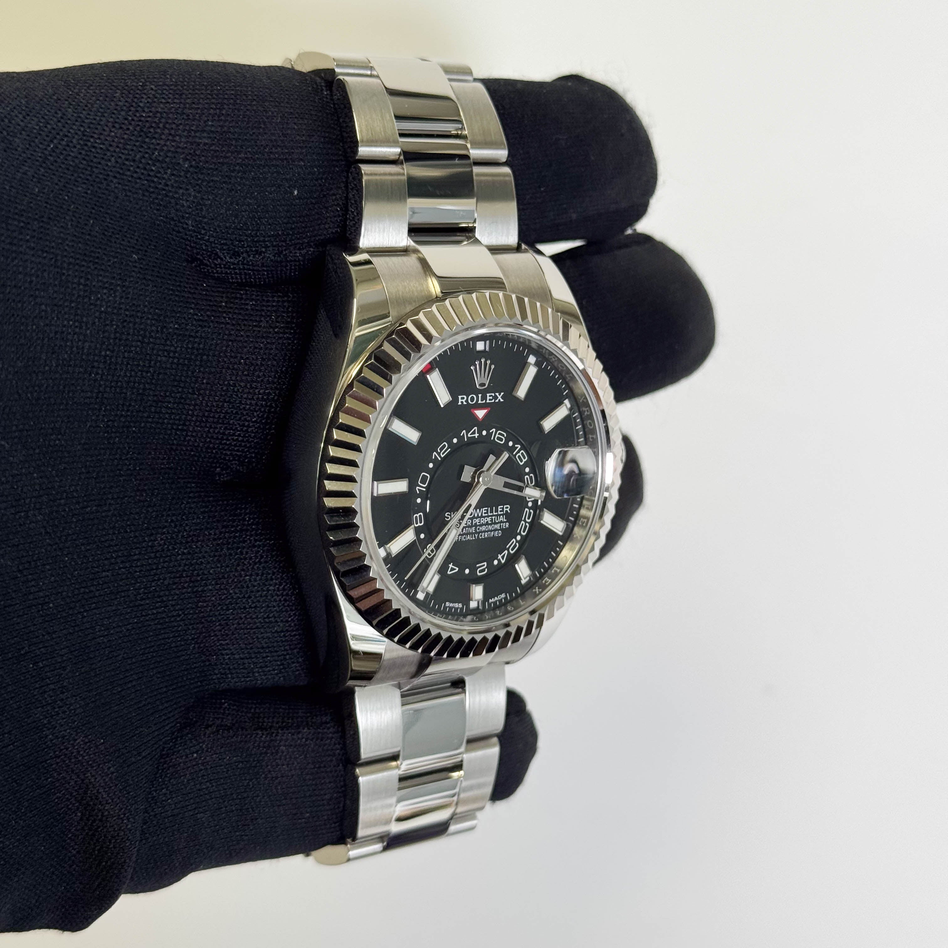 Rolex Sky-Dweller 42 mm Black Dial Watch Ref# 326934 - Happy Jewelers Fine Jewelry Lifetime Warranty