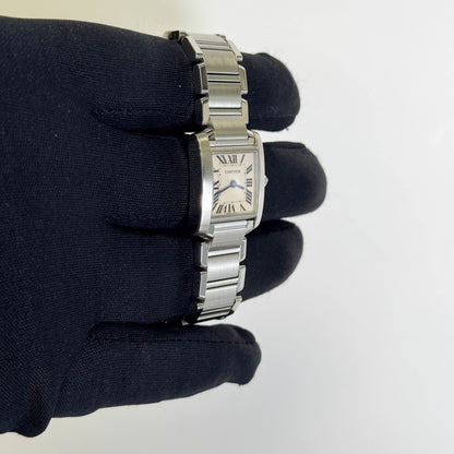 Cartier Tank Stainless Steel 20mm Ivory Dial Watch Ref# W51008Q3 - Happy Jewelers Fine Jewelry Lifetime Warranty