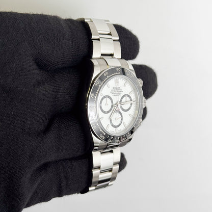 Rolex Daytona 40mm White Dial Watch Ref# 126500LN