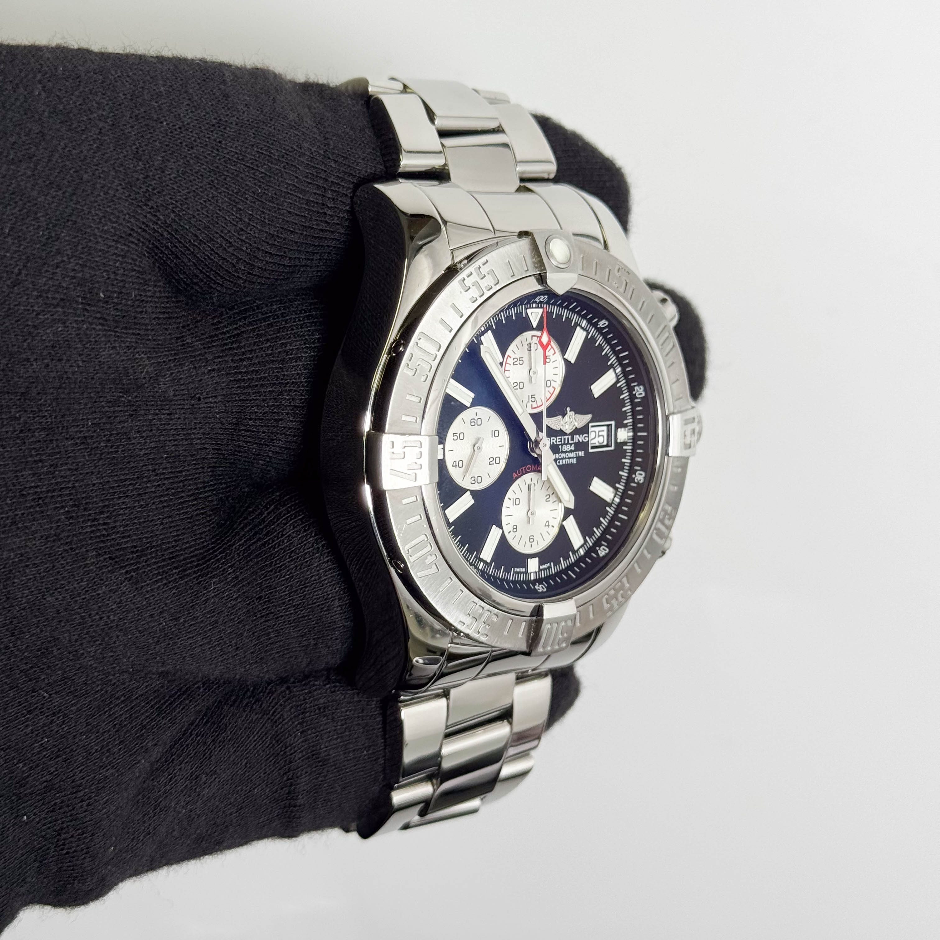 Breilting Super Avenger 48mm Black Dial Watch Ref# A1337111/BC29