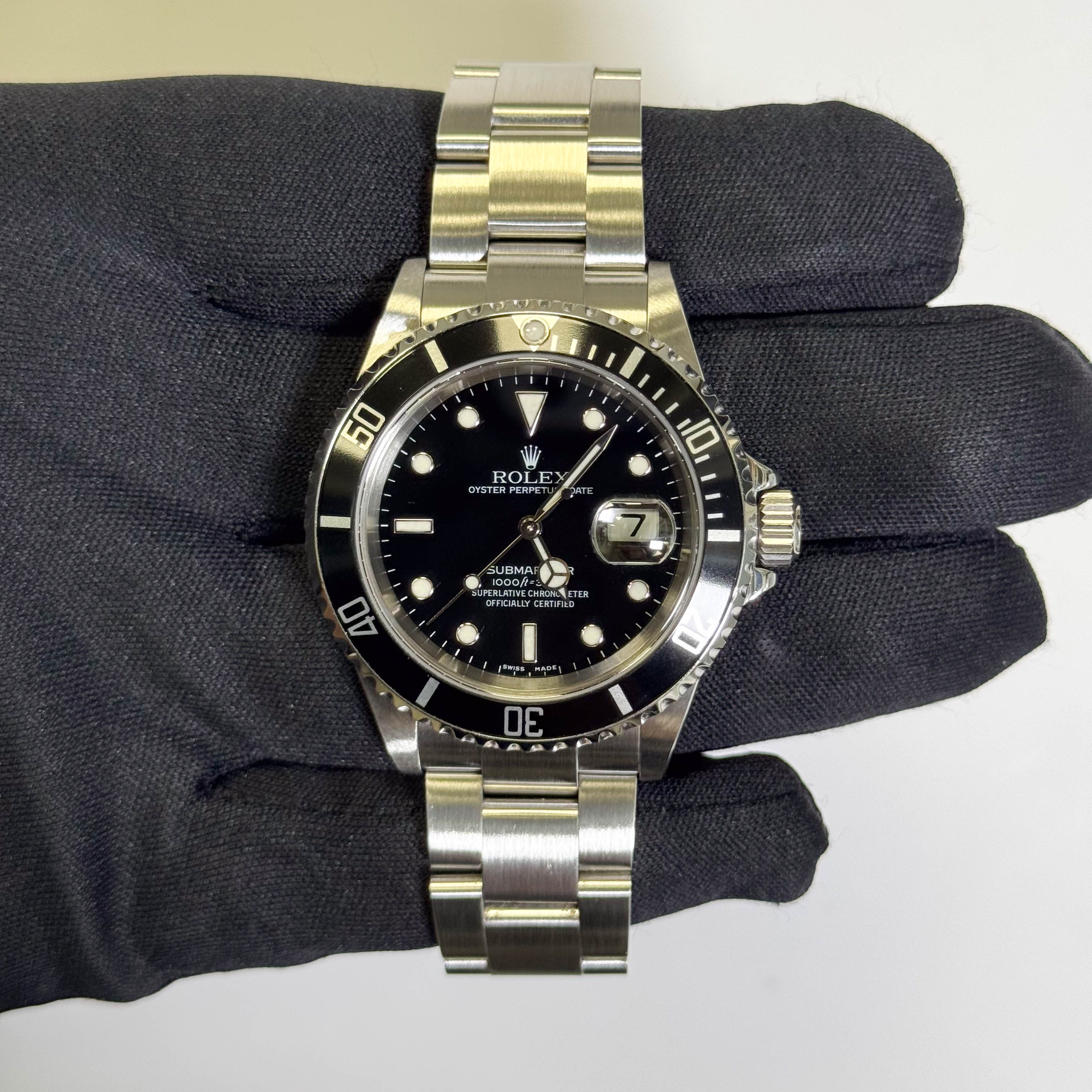 Rolex Submariner Stainless Steel 40mm Black Dial Watch Ref# 16610 - Happy Jewelers Fine Jewelry Lifetime Warranty
