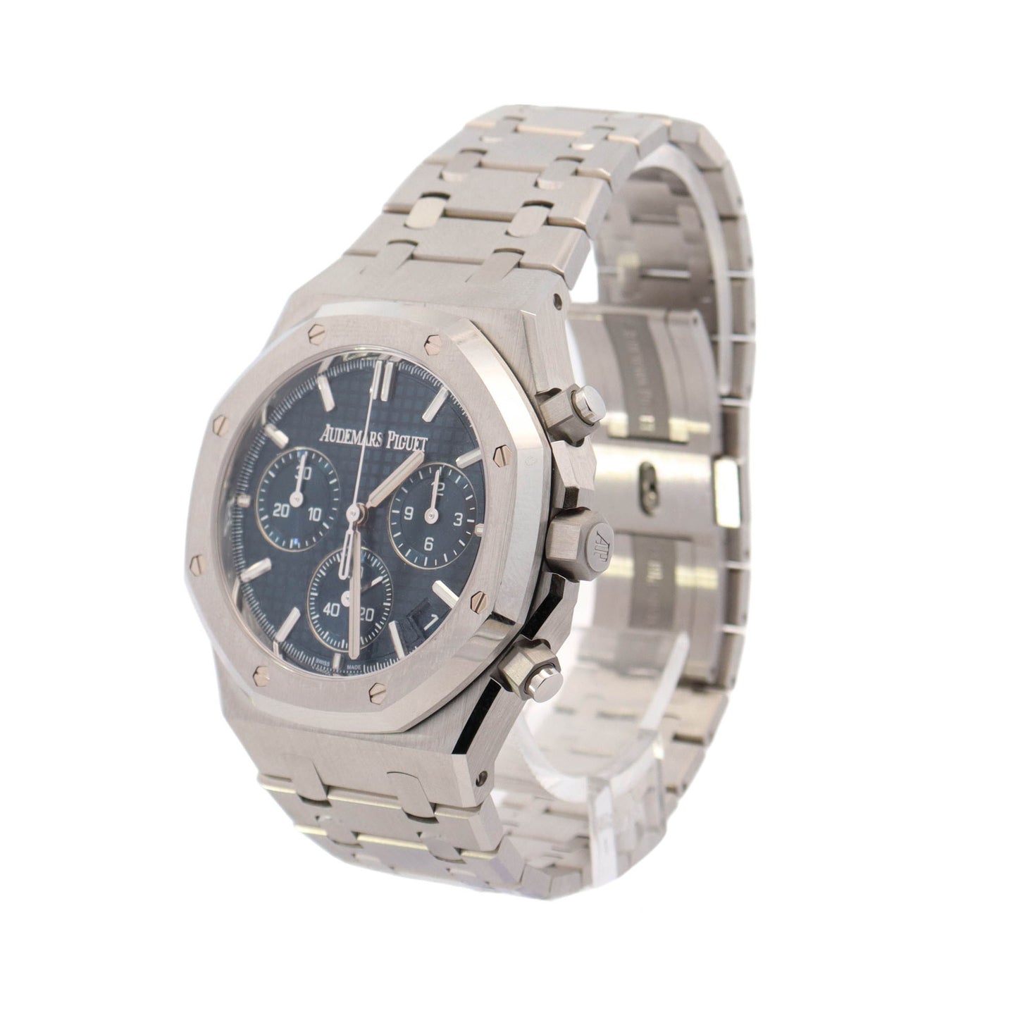 Audemars Piguet Royal Oak Stainless Steel 41mm Blue Chronograph Dial Watch Reference# 26240ST - Happy Jewelers Fine Jewelry Lifetime Warranty