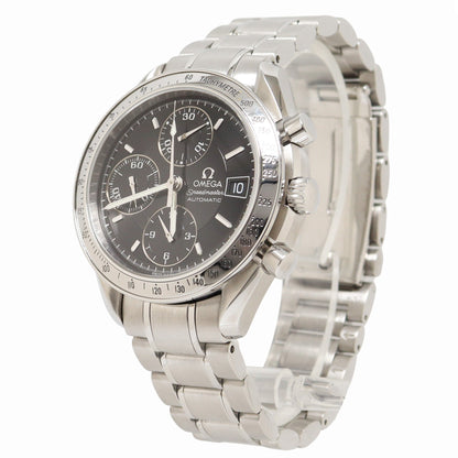 Omega Speedmaster Date 40mm Stainless Steel Black Chronograph Dial Watch Reference# 3210.50.00 - Happy Jewelers Fine Jewelry Lifetime Warranty