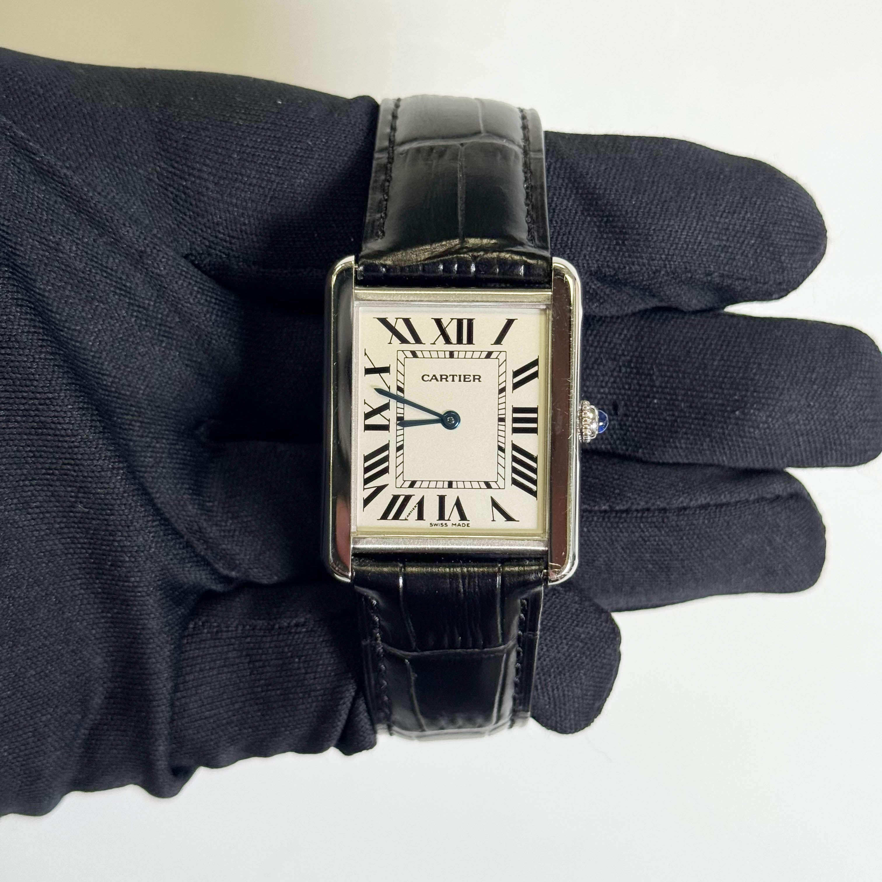 Cartier Tank Solo 35mm White Dial Watch Ref: #W1018355 – Happy